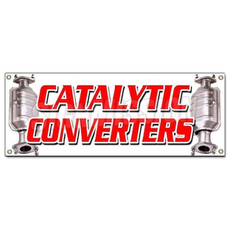 Signmission CATALYTIC CONVERTERS BANNER SIGN inspection asci auto cars repair a/c B-Catalytic Converters